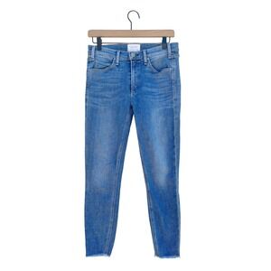 McGuire Denim Blue Frayed Hem Skinny Jeans Women's‎ Size 28 Crop Casual